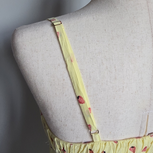 Free People, New, Lavender Daze Strawberry Lemon Smocked Midi Dress, Size Small - Picture 5 of 14